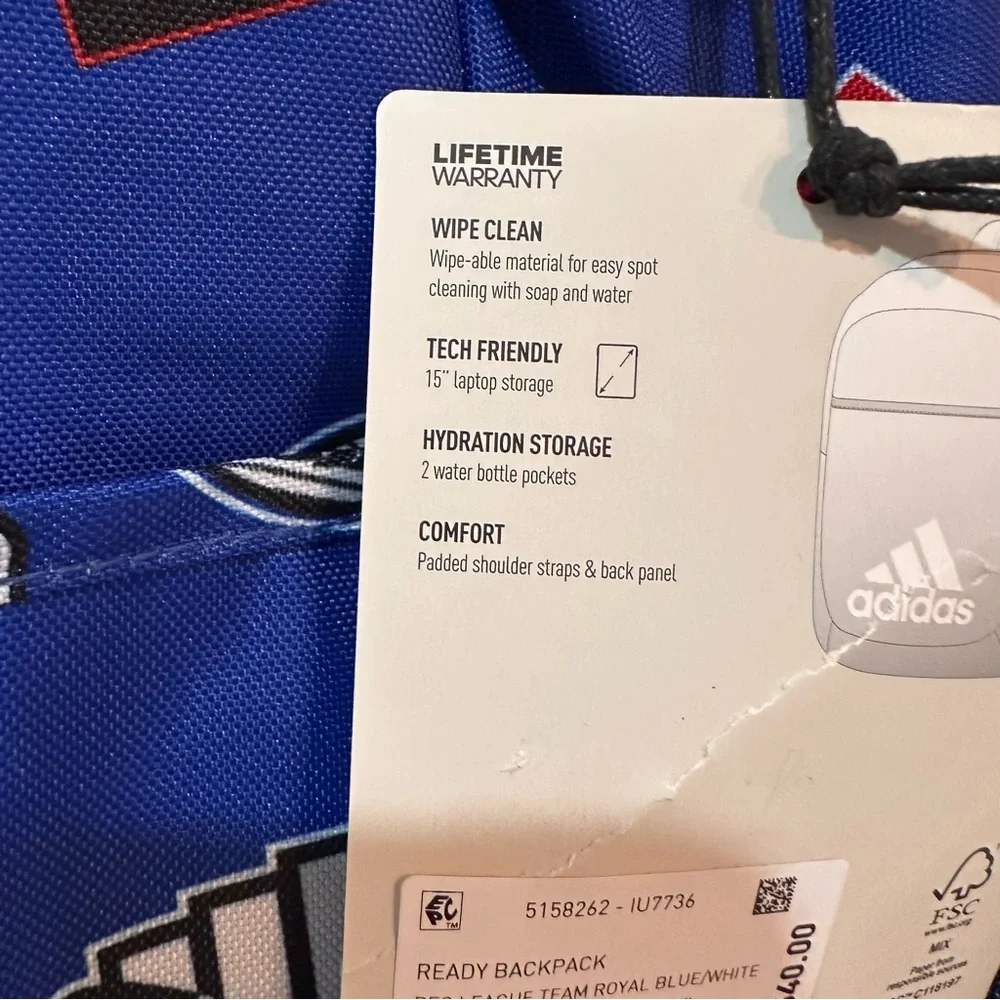 Adidas Blue Backpack